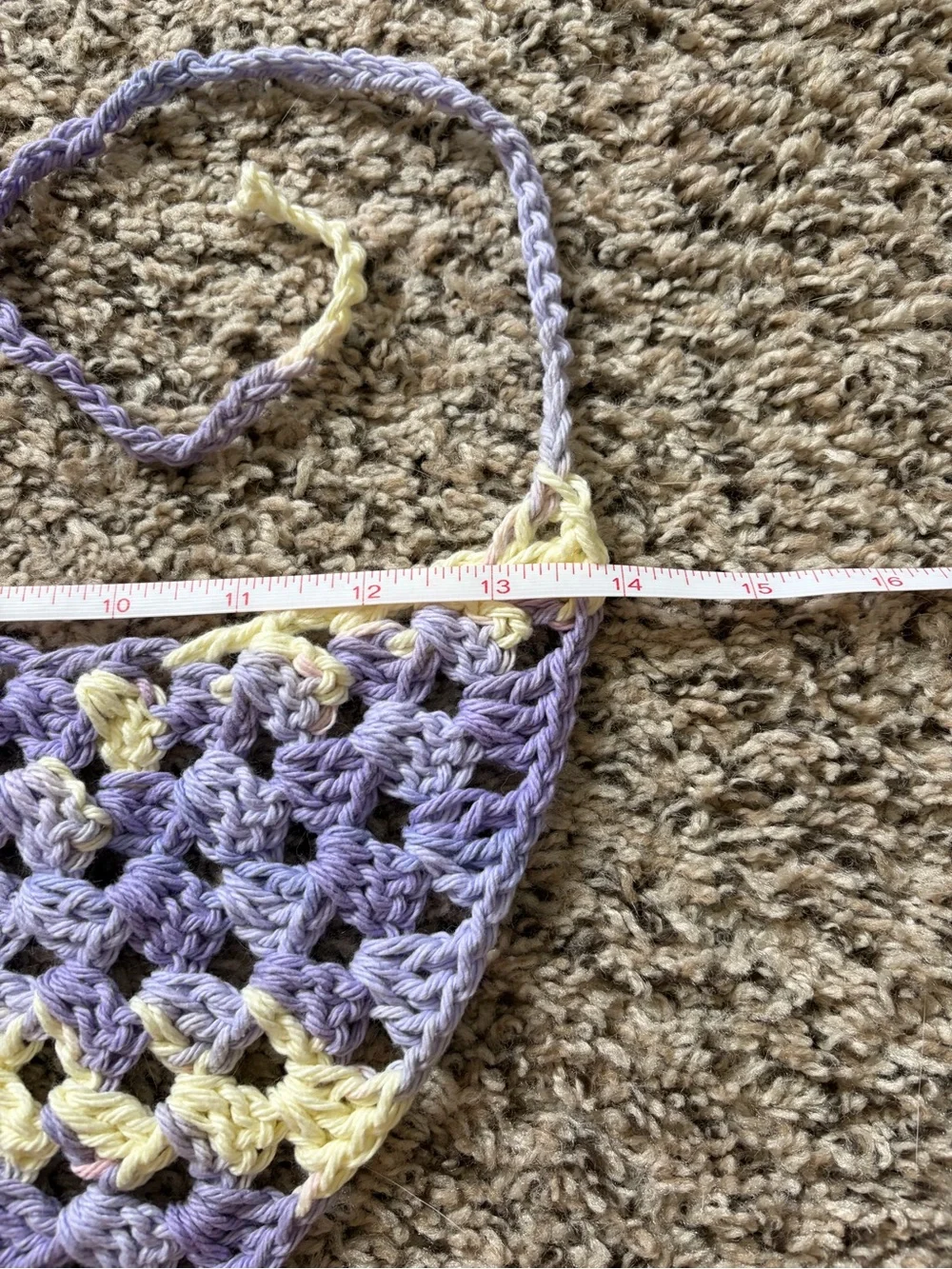 Handmade granny stitch bandana
